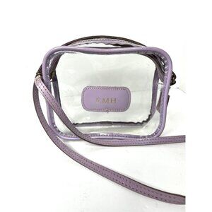 Jon Hart Lavender Iris Leather LOLA Clear Purse Handbag Crossbody “EMH”